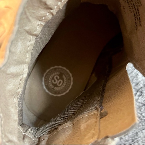 SO Taupe Ladies Ankle Boots with Lace-Up Closure - Picture 3 of 10